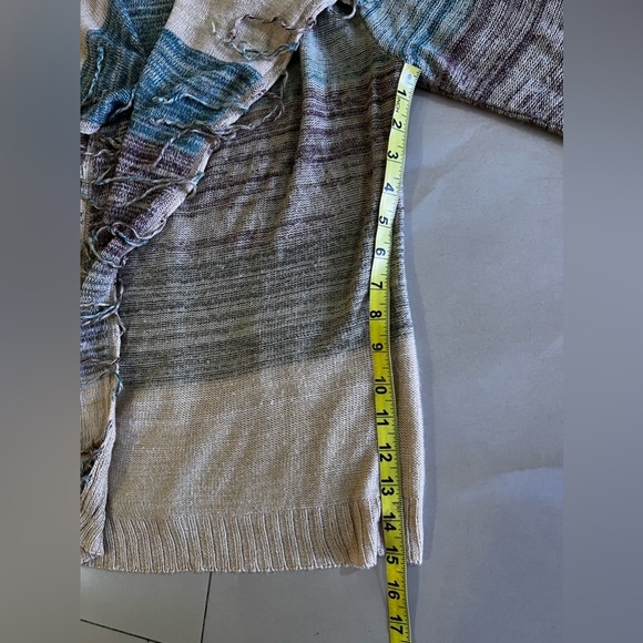 Wet Seal Long Sleeve Open Cardigan Sweater Women’s Fringe on Front Made U.S.A - Picture 10 of 16